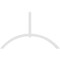 Ekena Millwork Archdale Architectural Grade PVC Gable Bracket, 96"W x 60"H x 2"D x 4"F, 15/12 Pitch GBP096X60X0204ARC00 - alternate 2